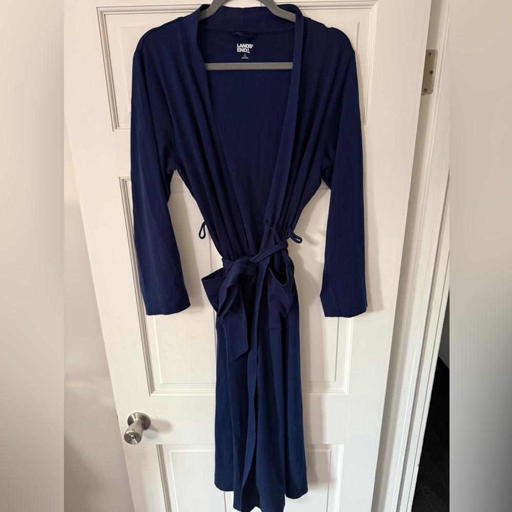 Lands End Navy Robe